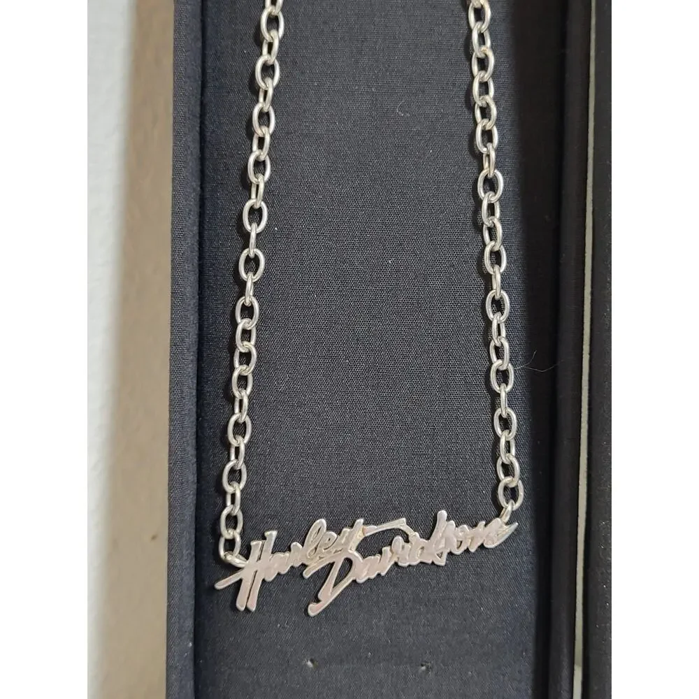 Rare Harley Davidson Sterling Silver 925 MOD Pendant Chain Necklace HDN0104 16
